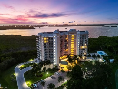Rising high above Estero Bay, this 7th floor sky home at Bayview on Bonita Bay West in Florida - for sale on GolfHomes.com, golf home, golf lot