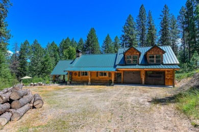 Introducing a one-of-a-kind hand-hewn log cabin nestled in the on Terrace Lakes Golf Resort in Idaho - for sale on GolfHomes.com, golf home, golf lot