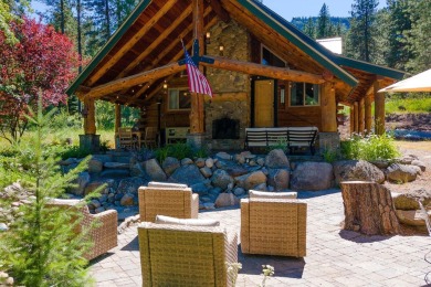 Introducing a one-of-a-kind hand-hewn log cabin nestled in the on Terrace Lakes Golf Resort in Idaho - for sale on GolfHomes.com, golf home, golf lot