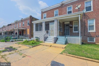 This charming end-of-row townhouse, built in 1924, seamlessly on Clifton Park Golf Course in Maryland - for sale on GolfHomes.com, golf home, golf lot
