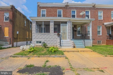 This charming end-of-row townhouse, built in 1924, seamlessly on Clifton Park Golf Course in Maryland - for sale on GolfHomes.com, golf home, golf lot
