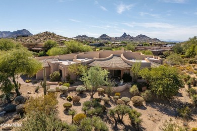 True to design Arizona architecture with expansive views of on Troon North Golf Club  in Arizona - for sale on GolfHomes.com, golf home, golf lot