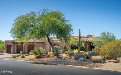 True to design Arizona architecture with expansive views of on Troon North Golf Club  in Arizona - for sale on GolfHomes.com, golf home, golf lot