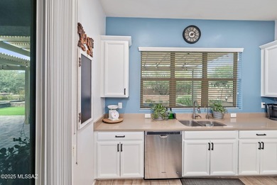 Discover modern desert living in this stunning 2 bedroom, 2.5 on Canoa Ranch Golf Club in Arizona - for sale on GolfHomes.com, golf home, golf lot