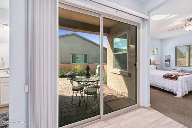 Discover modern desert living in this stunning 2 bedroom, 2.5 on Canoa Ranch Golf Club in Arizona - for sale on GolfHomes.com, golf home, golf lot