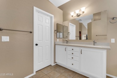 This single level home in The Villages at Queen Creek sits on a on Las Colinas Golf Club in Arizona - for sale on GolfHomes.com, golf home, golf lot