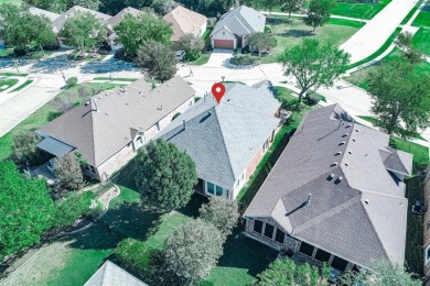 GOLF COURSE VIEW - ACROSS FROM #14 GREEN, BRICK & STONE EXTERIOR on Heritage Ranch Golf and Country Club in Texas - for sale on GolfHomes.com, golf home, golf lot