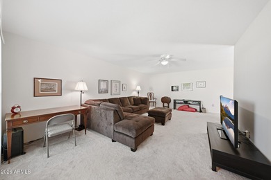 Step into your private sanctuary in the highly coveted 55+ Palm on Sun City-Willow Creek / Willow Brook  in Arizona - for sale on GolfHomes.com, golf home, golf lot