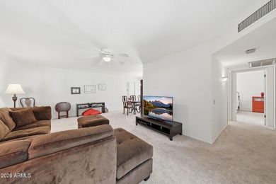 Step into your private sanctuary in the highly coveted 55+ Palm on Sun City-Willow Creek / Willow Brook  in Arizona - for sale on GolfHomes.com, golf home, golf lot