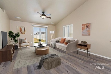 This inviting home features soaring vaulted ceilings upgraded on Hunters Point Golf Club in Idaho - for sale on GolfHomes.com, golf home, golf lot