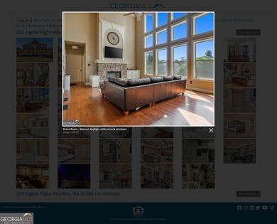 Experience luxury living in this expansive 5,300+ sq ft, 6BR/5BA on Mirror Lake Golf Club in Georgia - for sale on GolfHomes.com, golf home, golf lot