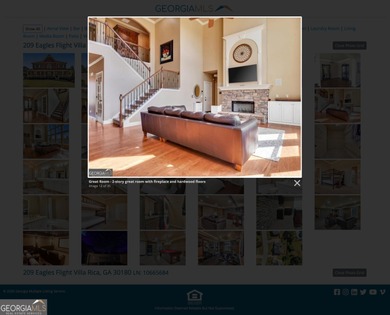 Experience luxury living in this expansive 5,300+ sq ft, 6BR/5BA on Mirror Lake Golf Club in Georgia - for sale on GolfHomes.com, golf home, golf lot