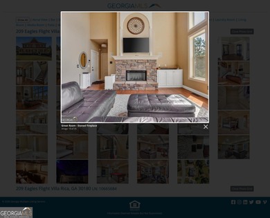 Experience luxury living in this expansive 5,300+ sq ft, 6BR/5BA on Mirror Lake Golf Club in Georgia - for sale on GolfHomes.com, golf home, golf lot