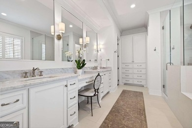 This STUNNING home nestled on the COVETED END LOT of the on North Fulton Golf Course in Georgia - for sale on GolfHomes.com, golf home, golf lot