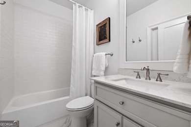 This STUNNING home nestled on the COVETED END LOT of the on North Fulton Golf Course in Georgia - for sale on GolfHomes.com, golf home, golf lot