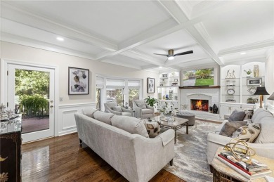 Discover a distinguished Tudor-style home by builder Jim Lambie on Leawood South Country Club in Kansas - for sale on GolfHomes.com, golf home, golf lot