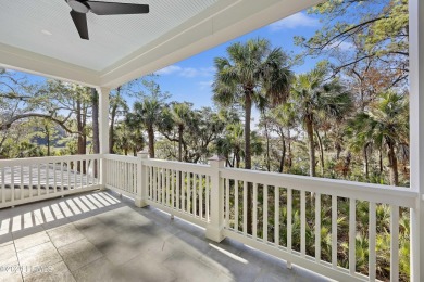 New construction on very private lot overlooking the Colleton on Callawassie Island Club in South Carolina - for sale on GolfHomes.com, golf home, golf lot