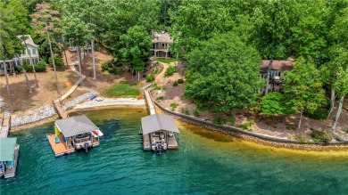 KEOWEE KEY LAKEFRONT HOME ON LEVEL LOT & BEACH! COVERED DOCK IN on Keowee Key Golf and Country Club in South Carolina - for sale on GolfHomes.com, golf home, golf lot