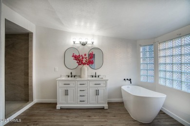 Welcome to this stunning single-level home nestled on the golf on Arrowhead Country Club in Arizona - for sale on GolfHomes.com, golf home, golf lot