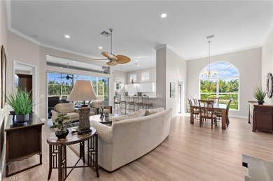 Enjoy exceptional privacy and breathtaking panoramic lake and on Estero Country Club in Florida - for sale on GolfHomes.com, golf home, golf lot