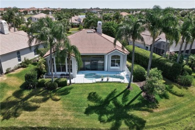 This stunning pool home with a lake view, is tastefully on Oak Harbor Country Club in Florida - for sale on GolfHomes.com, golf home, golf lot
