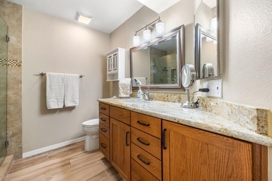 Dramatic lake, fairway and views of the Santa Rosa Mountains on Palm Royale Country Club in California - for sale on GolfHomes.com, golf home, golf lot