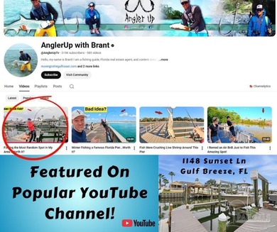 Deep water canal-front home in Gulf Breeze! Boating enthusiasts on Tiger Point Golf and Country Club in Florida - for sale on GolfHomes.com, golf home, golf lot