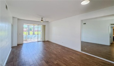 This sunfilled 2 bed, 2 bath 1st floor condo backing to the 8th on Villages of Country Creek Golf Course in Florida - for sale on GolfHomes.com, golf home, golf lot