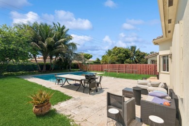 Large Pool and Patio to play in. Big fenced backyard is perfect on Keys Gate Golf Club in Florida - for sale on GolfHomes.com, golf home, golf lot