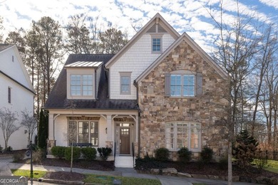 This STUNNING home nestled on the COVETED END LOT of the on North Fulton Golf Course in Georgia - for sale on GolfHomes.com, golf home, golf lot