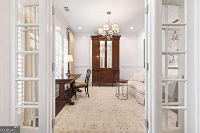 This STUNNING home nestled on the COVETED END LOT of the on North Fulton Golf Course in Georgia - for sale on GolfHomes.com, golf home, golf lot