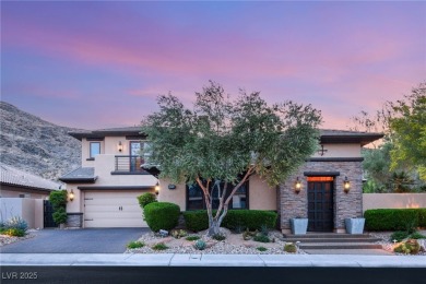 Cradled by the Red Rock Mountains, this exceptional estate on Red Rock Country Club in Nevada - for sale on GolfHomes.com, golf home, golf lot