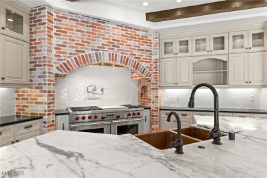 Cradled by the Red Rock Mountains, this exceptional estate on Red Rock Country Club in Nevada - for sale on GolfHomes.com, golf home, golf lot
