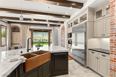 Cradled by the Red Rock Mountains, this exceptional estate on Red Rock Country Club in Nevada - for sale on GolfHomes.com, golf home, golf lot
