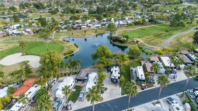 Gorgeous water and golf course views highlight this exceptional on Rancho California RV Resort in California - for sale on GolfHomes.com, golf home, golf lot
