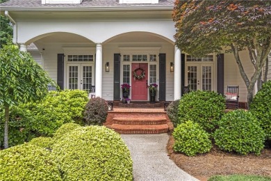 Southern-Inspired Cape Cod Estate on the 15th Hole in Gated on Alpharetta Athletic Club East in Georgia - for sale on GolfHomes.com, golf home, golf lot