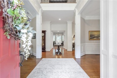 Southern-Inspired Cape Cod Estate on the 15th Hole in Gated on Alpharetta Athletic Club East in Georgia - for sale on GolfHomes.com, golf home, golf lot