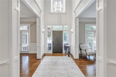 Southern-Inspired Cape Cod Estate on the 15th Hole in Gated on Alpharetta Athletic Club East in Georgia - for sale on GolfHomes.com, golf home, golf lot