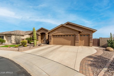 This gorgeous home welcomes you with an extended 2.5 car garage on Sunland Springs Golf Course  in Arizona - for sale on GolfHomes.com, golf home, golf lot
