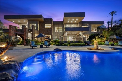 Frank Lloyd Wright-inspired masterpiece in exclusive guard-gated on Dragon Ridge Country Club in Nevada - for sale on GolfHomes.com, golf home, golf lot
