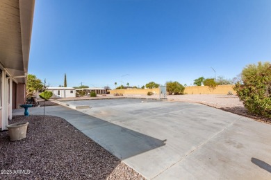 Great corner lot stuccoed 2 bedroom 1.75 furnished home on Fountain of the Sun Country Club in Arizona - for sale on GolfHomes.com, golf home, golf lot