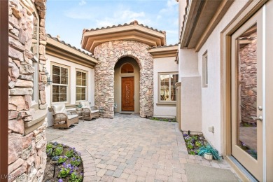 Elevated above the 4th hole in gated Sorrento at Lake Las Vegas on Reflection Bay Golf Club in Nevada - for sale on GolfHomes.com, golf home, golf lot