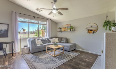 Golf Course Views = Slice of Paradise! This trendy 3-bedroom, 2 on Western Skies Golf Club in Arizona - for sale on GolfHomes.com, golf home, golf lot