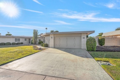 This charming 2-bedroom, 2-bathroom home spans 1,628 sqft and is on Sun City Riverview Golf Course in Arizona - for sale on GolfHomes.com, golf home, golf lot