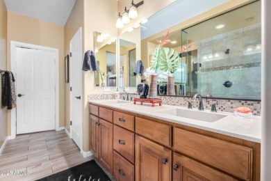Beautiful, very well-maintained contemporary courtyard villa on Tuscany Falls At Pebble Creek in Arizona - for sale on GolfHomes.com, golf home, golf lot