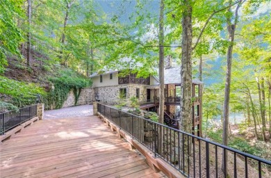 LONG RANGE WATER and BIG MOUNTAIN VIEWS framed by two spring-fed on The Reserve At Lake Keowee in South Carolina - for sale on GolfHomes.com, golf home, golf lot