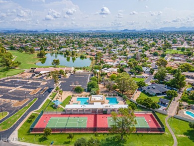 Step into this welcoming single-level townhome nestled in the on Bellaire Golf Club in Arizona - for sale on GolfHomes.com, golf home, golf lot