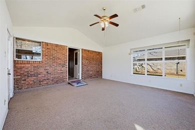 Great potential in this three-bedroom, two-bath golf course on Lake Kiowa Golf Course in Texas - for sale on GolfHomes.com, golf home, golf lot