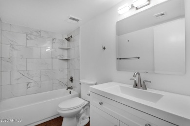 Discover resort-style living at  beautifully remodeled 2-bedroom on Scottsdale Shadows in Arizona - for sale on GolfHomes.com, golf home, golf lot