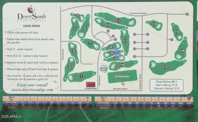 Golf Course  Lot. Drive your cart right from the Golf Cart on Desert Sands Golf Course in Arizona - for sale on GolfHomes.com, golf home, golf lot